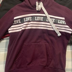 Burgundy hoodie size XL
